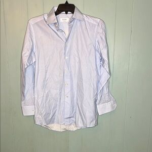 Eton Blue Dress Shirt with Subtle Pattern
